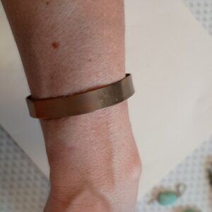 Thin metal plated cuff bracelet